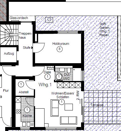 Grundriss inkl. Hobbyraum